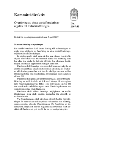 Omslaget till dir. 2007:53