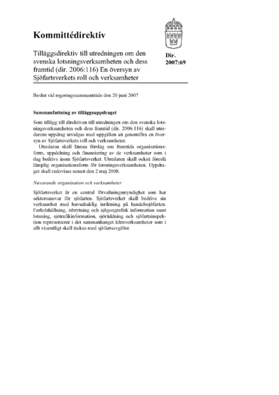 Omslaget till dir. 2007:69