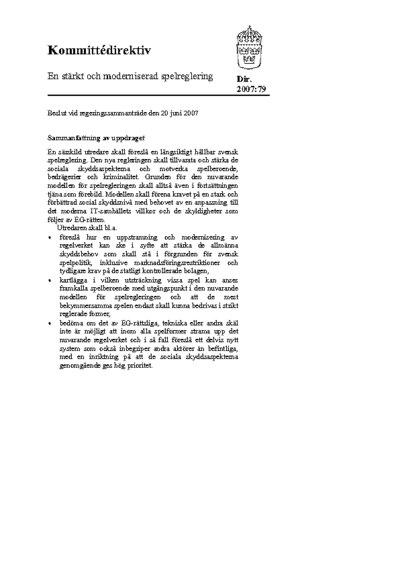 Omslaget till dir. 2007:79