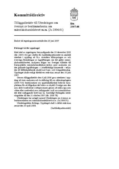 Omslaget till dir. 2007:88