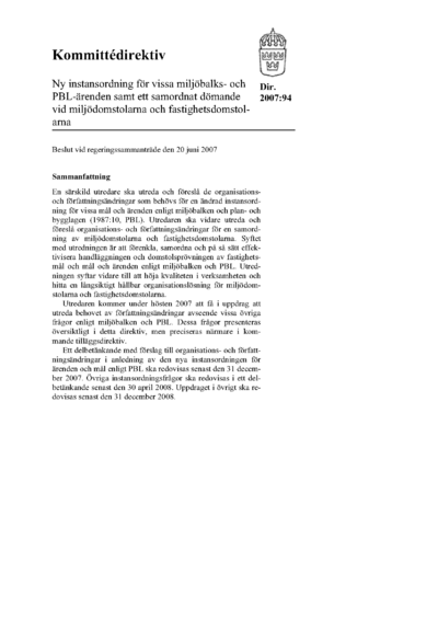 Omslaget till dir. 2007:94