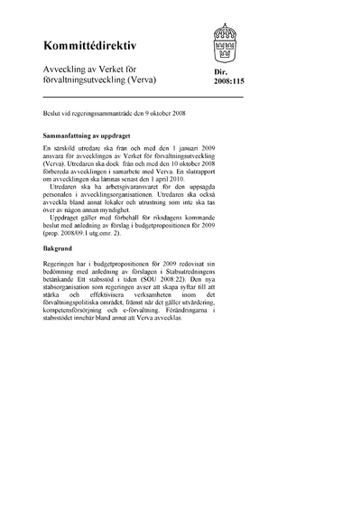 Omslaget till dir. 2008:115