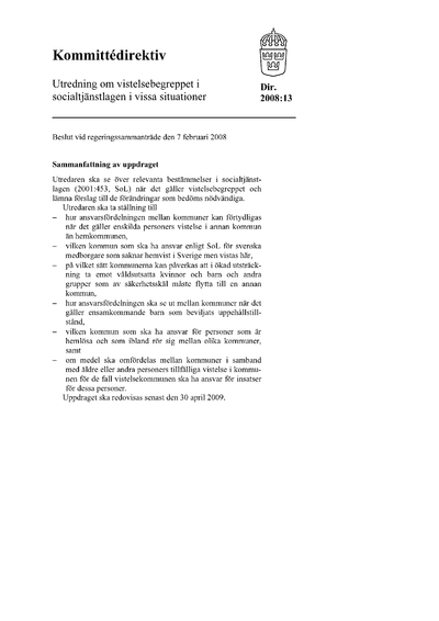 Omslaget till dir. 2008:13