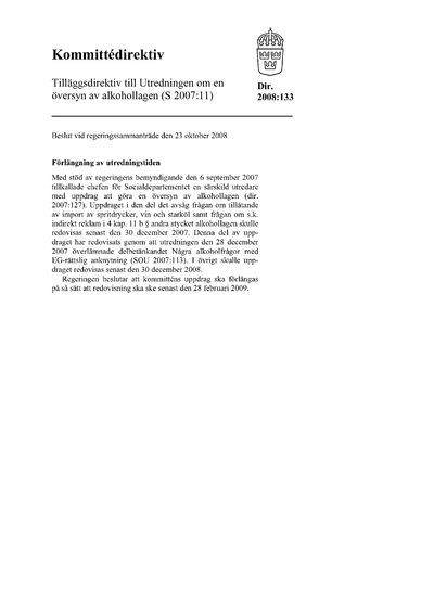 Omslaget till dir. 2008:133