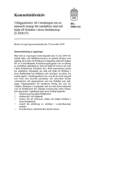 Omslaget till dir. 2008:144