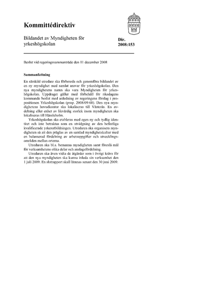 Omslaget till dir. 2008:153