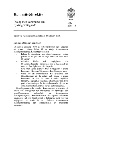 Omslaget till dir. 2008:16