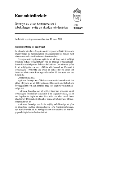 Omslaget till dir. 2008:29