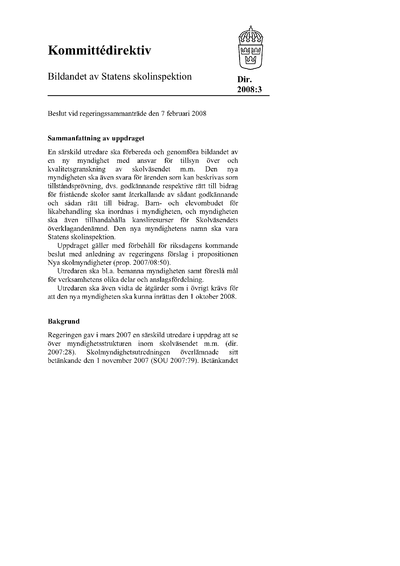 Omslaget till dir. 2008:3