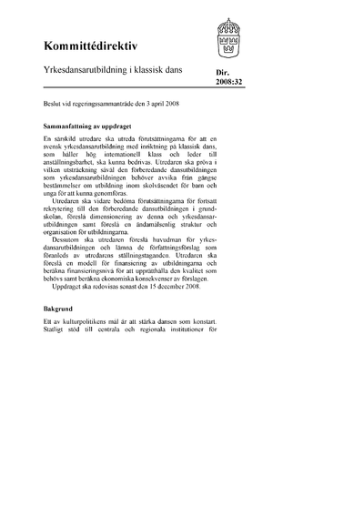 Omslaget till dir. 2008:32