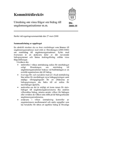 Omslaget till dir. 2008:35