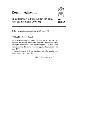 Omslaget till dir. 2008:47