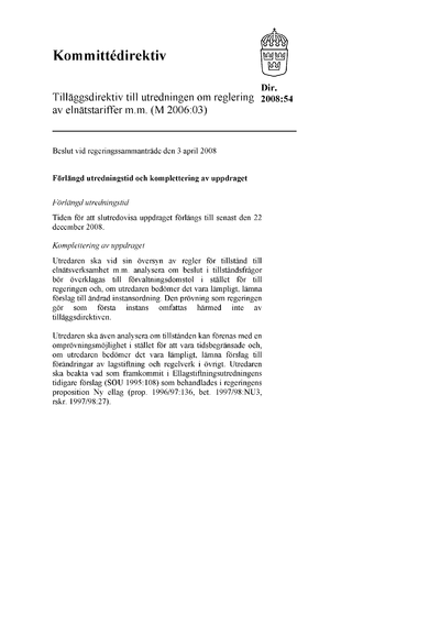 Omslaget till dir. 2008:54