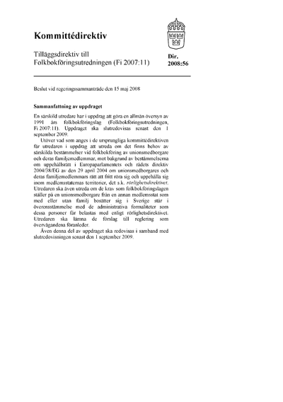 Omslaget till dir. 2008:56