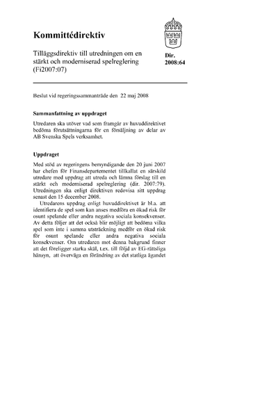 Omslaget till dir. 2008:64
