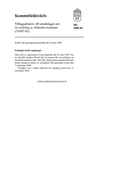 Omslaget till dir. 2008:86