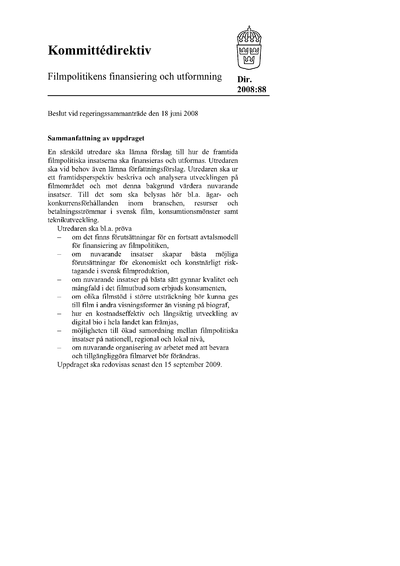 Omslaget till dir. 2008:88