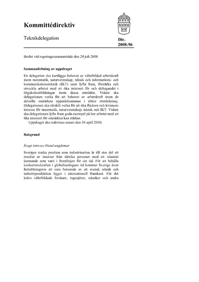 Omslaget till dir. 2008:96