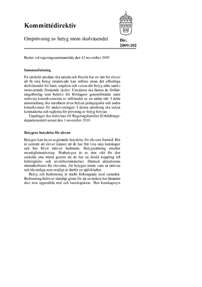 Omslaget till dir. 2009:102