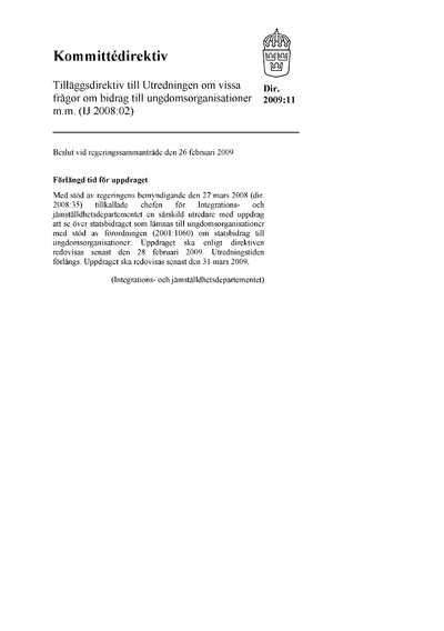 Omslaget till dir. 2009:11