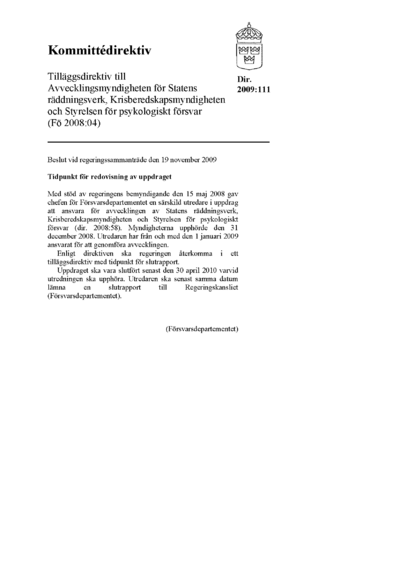 Omslaget till dir. 2009:111