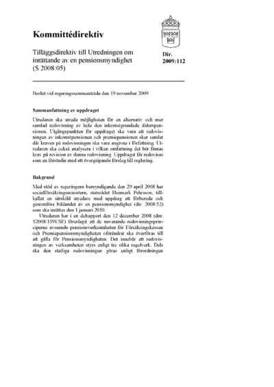 Omslaget till dir. 2009:112