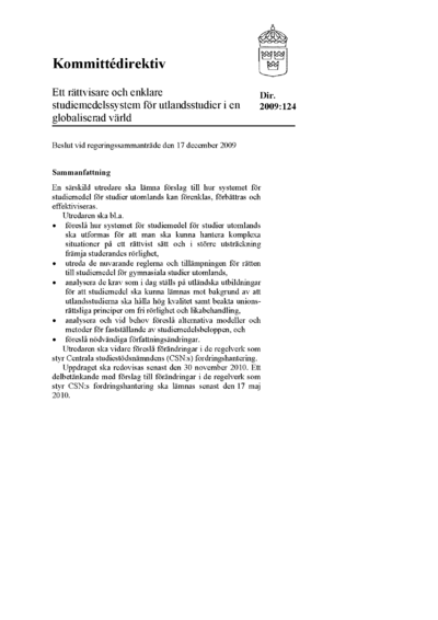 Omslaget till dir. 2009:124