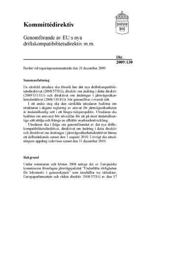 Omslaget till dir. 2009:130