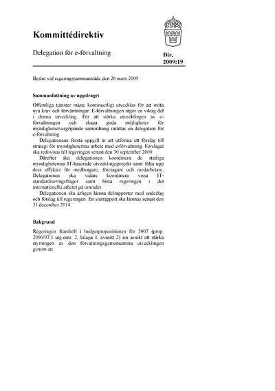 Omslaget till dir. 2009:19