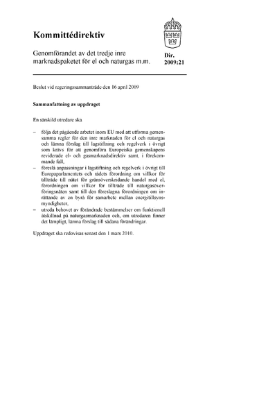 Omslaget till dir. 2009:21