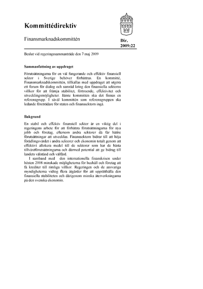 Omslaget till dir. 2009:22