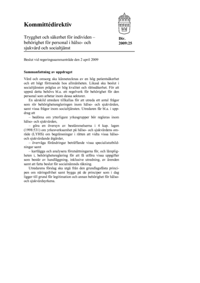 Omslaget till dir. 2009:25