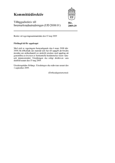 Omslaget till dir. 2009:39