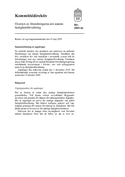 Omslaget till dir. 2009:46