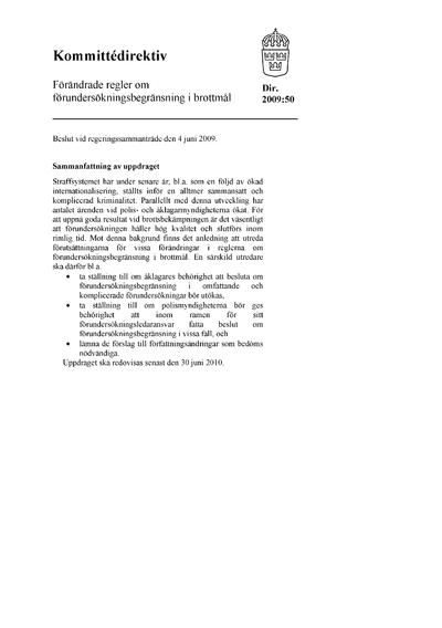 Omslaget till dir. 2009:50