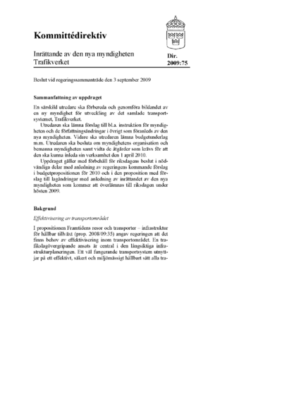 Omslaget till dir. 2009:75
