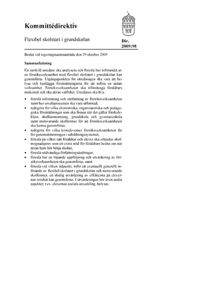 Omslaget till dir. 2009:98