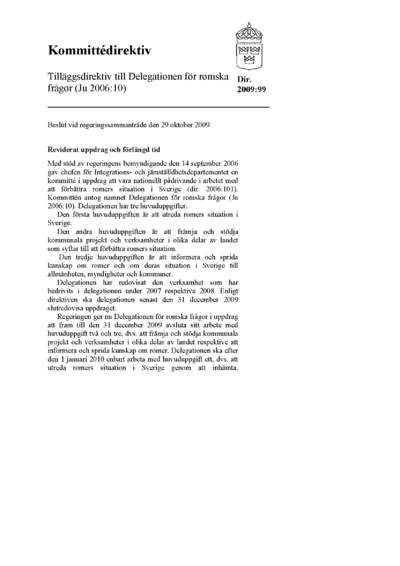 Omslaget till dir. 2009:99