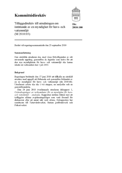 Omslaget till dir. 2010:100