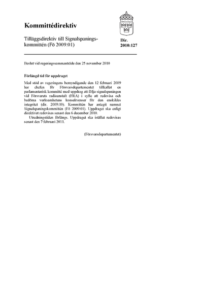 Omslaget till dir. 2010:127