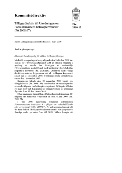 Omslaget till dir. 2010:13