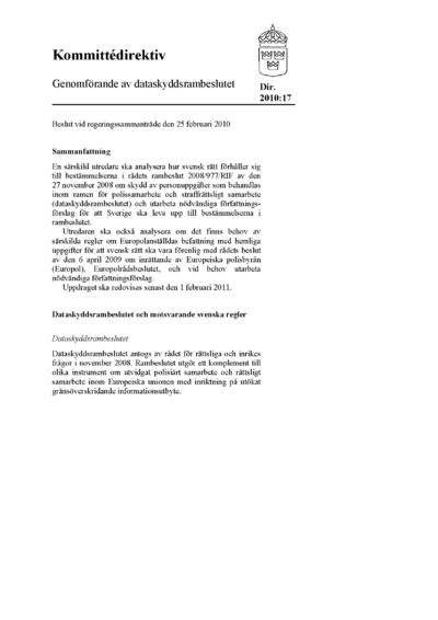 Omslaget till dir. 2010:17