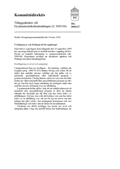 Omslaget till dir. 2010:27