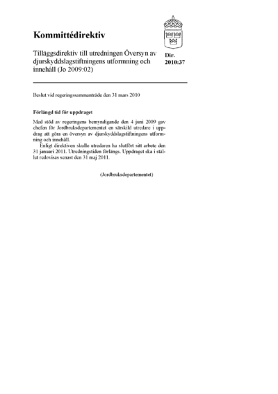 Omslaget till dir. 2010:37