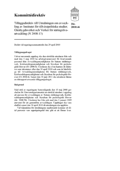 Omslaget till dir. 2010:46