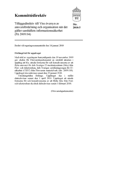 Omslaget till dir. 2010:5