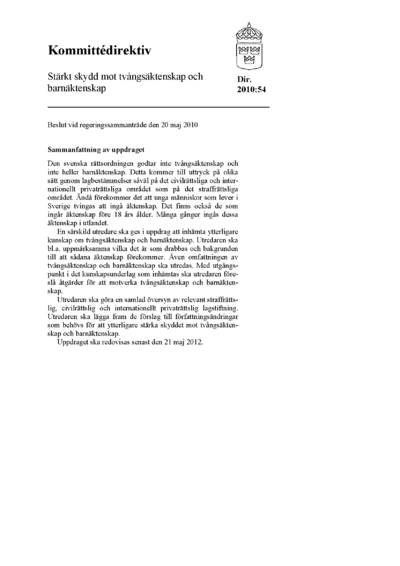 Omslaget till dir. 2010:54