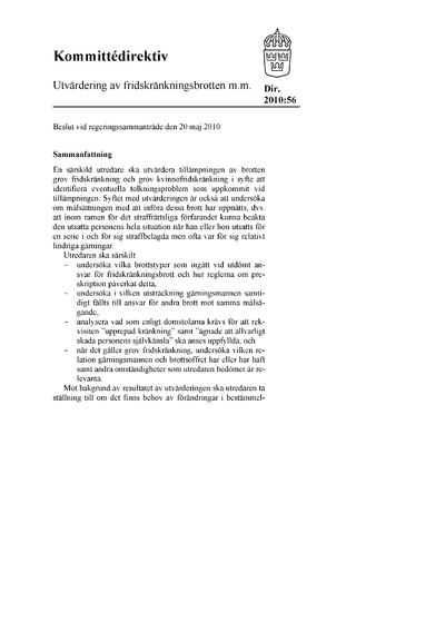 Omslaget till dir. 2010:56