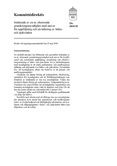 Omslaget till dir. 2010:58