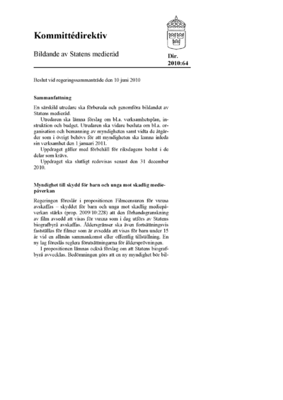 Omslaget till dir. 2010:64